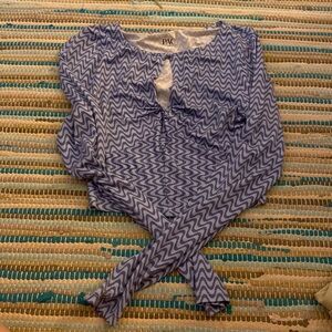 Pacsun Keyhole Pattern Long Sleeve Top